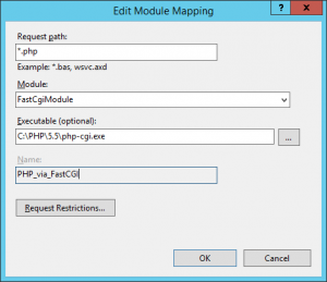 Edit Module Mapping - PHP_via_FastCGI